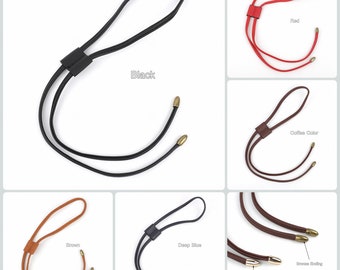 Adjustable Tightening Strap, PU Leather Drawstring Pouch, Pull String Strap for Bucket Bag, Purse Rope Strap Slider, Backpack Closing Belt
