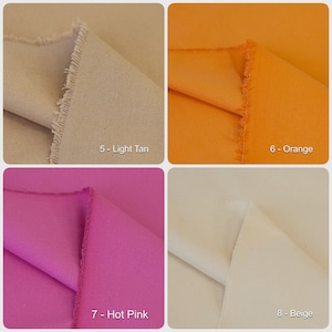 Toile, 100 % coton épais et solide, tissu pour canapé, tissu d'ameublement, tissu pour sacs/rideaux/pantalons/sacs fourre-tout 20 couleurs image 3