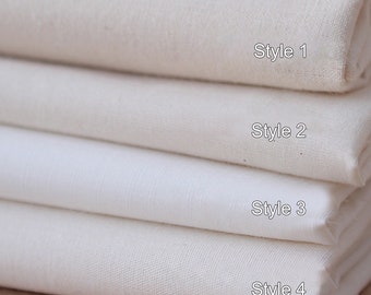 White Cotton Fabric,  Upholstery Lining Fabric, Plain Quilting Fabric, DIY Sewing Material for Curtain Lining / Home Decor/ Crafts