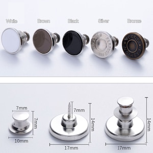 10 Sets Screw Jeans Buttonsmetal Jeans Tacks Metal Jeans Button No