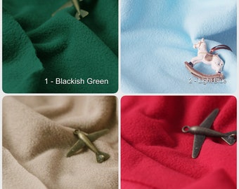 Solid Polar Fleece Fabric, Blanket Fabric, Smooth Minky Fabric, Short Plush Fabric for Apparel / Toy / Jackets, Super Soft & Warm