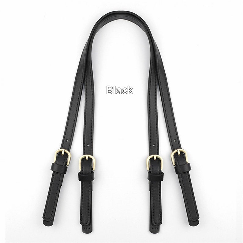 Bag Handles with Buckles, PU Leather Adjustable Strap for Handbag, Purse Handle Replacement, Tote Bag Hardware Accessories 65-71cm image 4