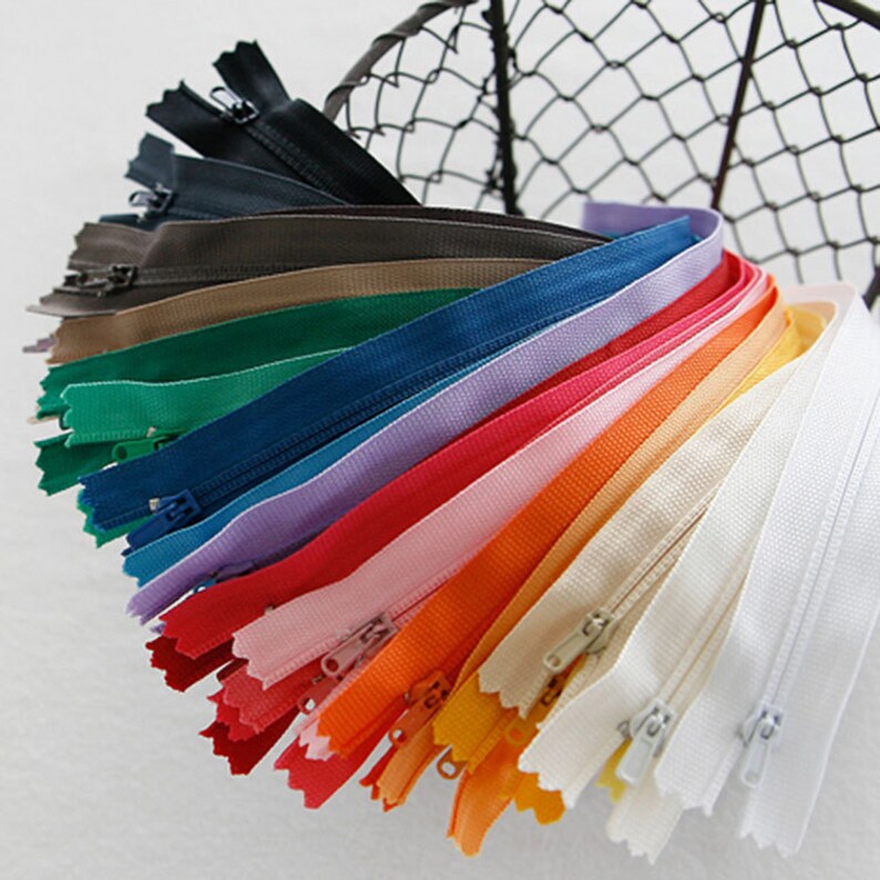 10 Pieces Multi Color Short Zippers Nylon Zippers 8 Inches Etsy