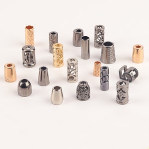 Metal Cord Lock Stopper - Gold/ Silver Tone Metal Toggle Lock - Rope Lock for Sportswear Garment Apparel DIY Accessories