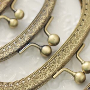 Clutch Frame Supplies, Curved Purse Frame, Retro Sewing Clutch Purse Frame, Bronze Metal Purse Accessories Hardware(8.5/10.5/12.5/16.5/20cm) image 5
