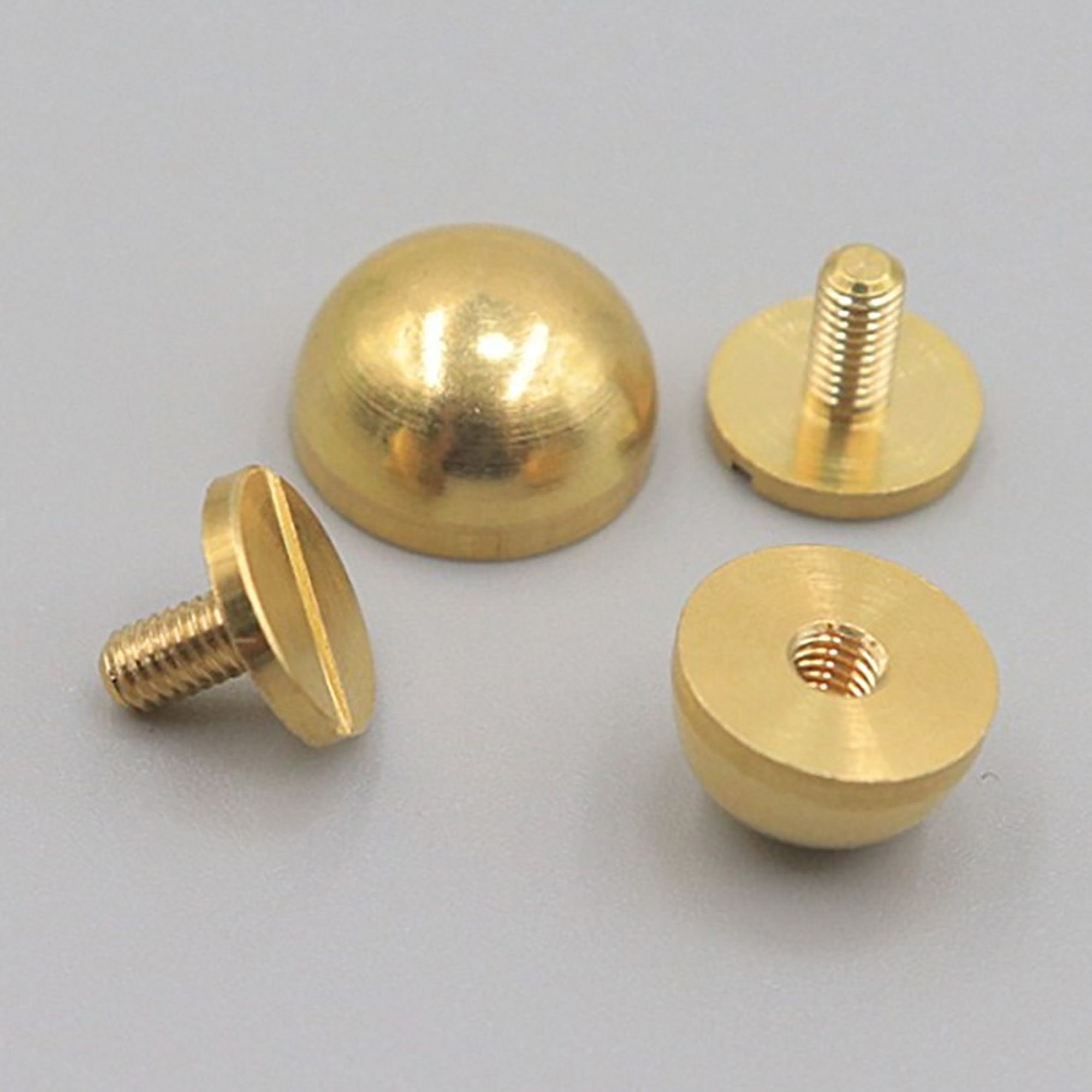 Solid Rivet Stud Rivets and Studs for Bag Feet, Solid Brass Screwed Stud, Chicago Screw ...