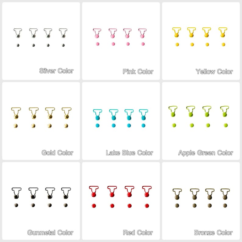 Mini Doll Overall Buckles and Studs, 9mm Doll Dungarees Buckle Fastener