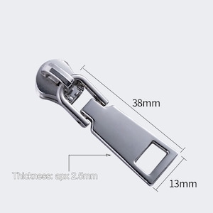 Reemplazo del tirador de la cremallera, tirador deslizante del tirador de la cremallera, kit de reparación de la cremallera del bolso, reparación de hardware de la lengüeta del tirador del cabezal de la cremallera n.º 5 imagen 3