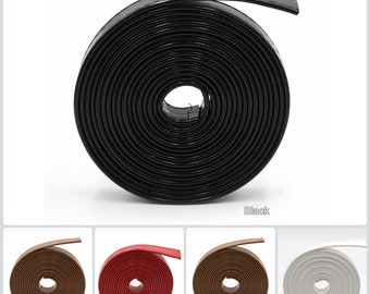 Blank Leather Strap for Handmade Item, Leatherworking Belt Strip, Artificial Leather Flat Strap for Bag/ Watch/DIY Project(3 Meter Per Roll)