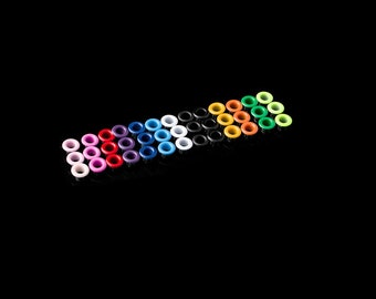 Mini Eyelet Grommets, BJD Doll Clothes/ Shoes/ Boots/ Craft Making Supply, Inner 3/4/5/6mm Miniature Eyelets (18 Colors)