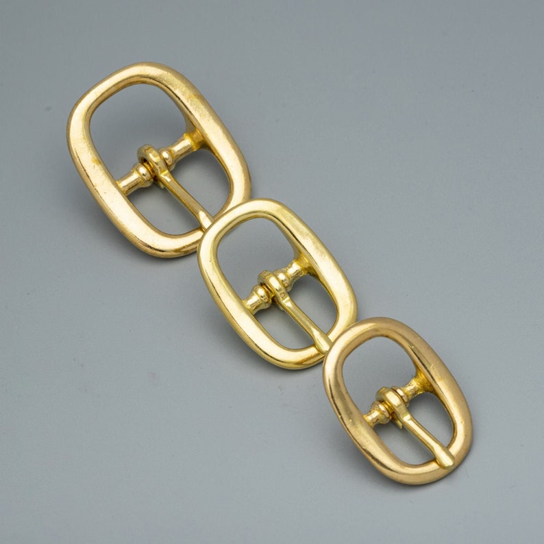 Strap Buckle Supplies, Solid Brass Center Bar Buckle, Single Prong ...