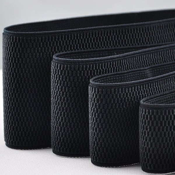 Comfortable Elastic Band - Black Waistband -Stretchy Webbing Trim by The Yard -Extra Wide DIY Sewing Accessories(20/25/30/38/50/60/80/100mm)