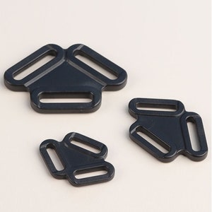 Multi-Side Buckles - Tri-Glide Adjuster Buckles - Black Strong Buckle - For Outdoor Backpack Bag Straps Pet Collar Luggage Hardware