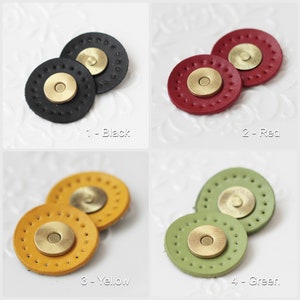 Magnetic Snap for Purse, Sew On Leather Buckle Closure Replacement, Button Fastener Clasp for Tote Bag Handbag, DIY Leather Sewing Craft