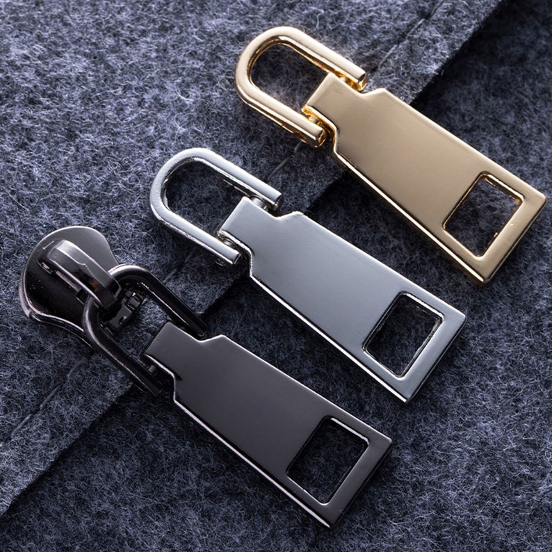 Zipper Pull Replacement, Zip Puller Tap Slider Pull, Handbag Zipper Repair Kit, 5 Zipper Head Pull-Tab Hardware Repair image 9