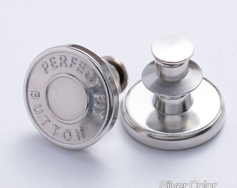 Bottoni di ricambio per jeans, puntine in metallo riutilizzabili