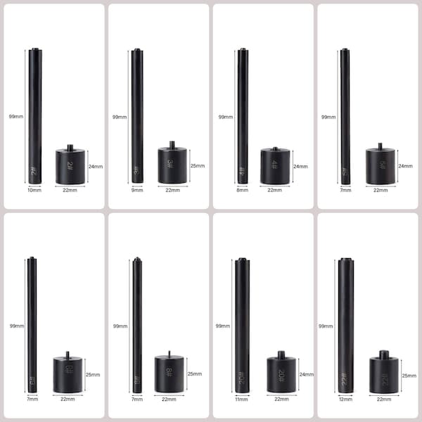 Eyelet Setter Tool With Base, Grommet Tool Kit Hardware, Eyelet Grommet Install Setting Tool for 2mm/3mm/4mm/5mm/6mm/8mm Eyelet