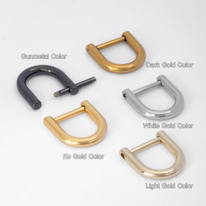 Screw In D Ring Buckle, Detachable Metal Horseshoe D Rings, Shackle Connector For Leather Craft Bag Strap Belt Shoulder Webbing(9/12/20mm)