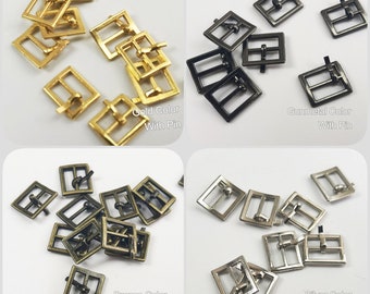 Pin Buckles for Doll Sewing, Adjustable Metal Pin Buckle, Small Rectangle Belt Buckle For Strap, Profect for BJD Sewing Project (8mm)