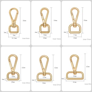 Strong Swivel Snap Hook, Bag Snap Hook, Spring Trigger Lobster Clasp, Lanyard Clip Parrot Claw, Handbag Strap Dog Leash Purse Hardware