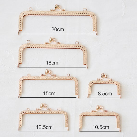Metal Clutch Frame, Coin Purse Frame, Handmade Purse Accessory Supplies, Retro Rose Gold Tone Sewing Metal Purse Hardware (4“ 5” 6“ 7”)