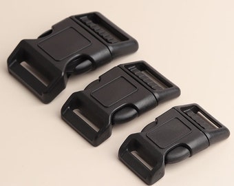 Plastic Side Release Buckles-Contoured Buckle -Curved Black Plastic for Pets Collar Outdoor Camping Backpack DIY Sewing Accessories Hardware