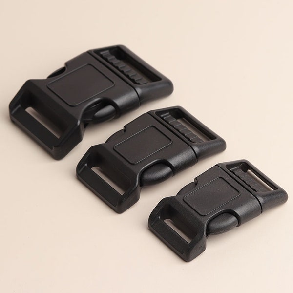 Plastic Side Release Buckles-Contoured Buckle -Curved Black Plastic for Pets Collar Outdoor Camping Backpack DIY Sewing Accessories Hardware