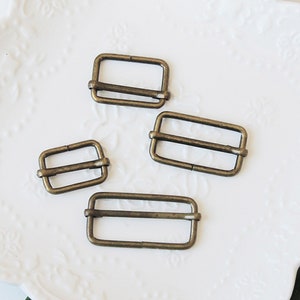 Strap Sliders, Strap Connectors, Metal Tri-glide Bag Purse Strap Adjuster, Bag Hardware, Metal Rings, Connector Buckle Parts
