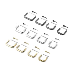 Watch Strap Buckle, Rectangle Screw Ring Buckle Loop, Stainless Steel Shackle Clasp for Watch, Strap Handle Connector,Watch Tool Replacement