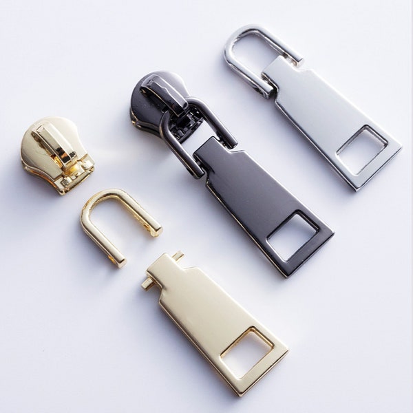 Zipper Pull Replacement, Zip Puller Tap Slider Pull, Handbag Zipper Repair Kit, #5 Zipper Head Pull-Tab Hardware Repair