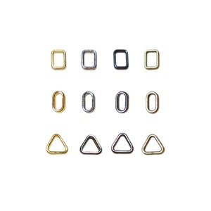 4 mm Micro Kleine Metall Oval Ring / Rechteck / Dreieck Schnallen, Puppen Gürtel Schnalle Teller, BJD Tasche / Geldbörse / Handtasche / Kleidung Nähzubehör