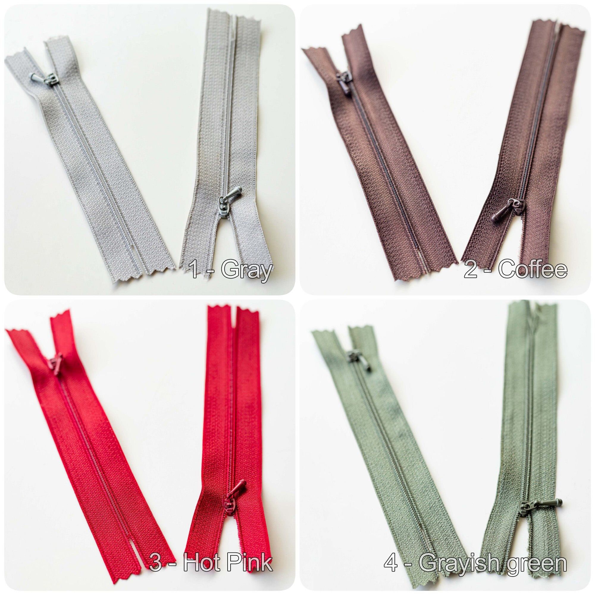 Doll Clothes Zippers, Super Tiny Closedend Coil Teeth Zipper, Perfect