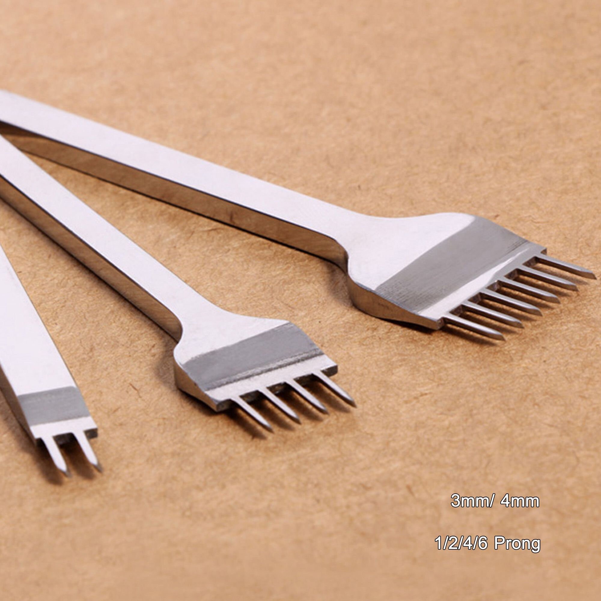 Spacing Chisel Flat Pricking Iron Leather Craft Chisel Spacing Stitching Chisel 3mm ...