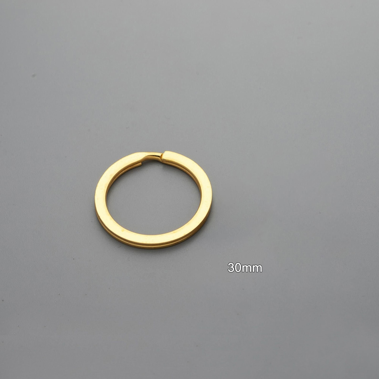 Thick Key Ring Supplies, Solid Brass Flat Split Keyring, Round Key ...