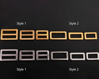 Thick & Durable Rectangle Buckle, Stainless Steel Seamless Adjuster Ring Loop, Metal Heavy Duty Buckle, Bag Purse Strap Leather Hardware