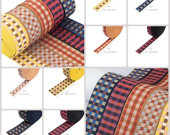 Webbing For Bag Handles, 1" 2" Wide Cotton Polyester Plaid Webbing, Bag Strap Purse Belt Pet Collar Upholstery Sewing Webbing Accessories