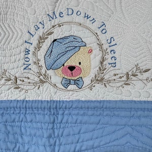 Embroidered Heirloom Quilt, Personalized Baby Quilt Blanket, Monogrammed Baby Quilt Blanket, Personalized Baby Shower Gift, Crib Blanket