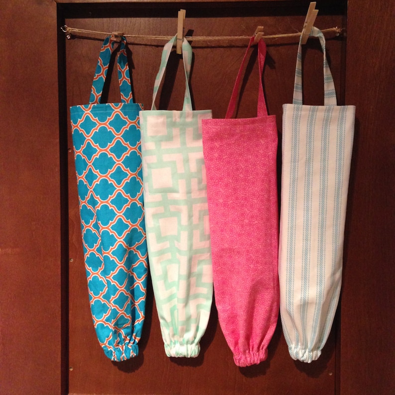 Fabric Plastic Bag Holder Kitchen Organizer Kitchen Etsy