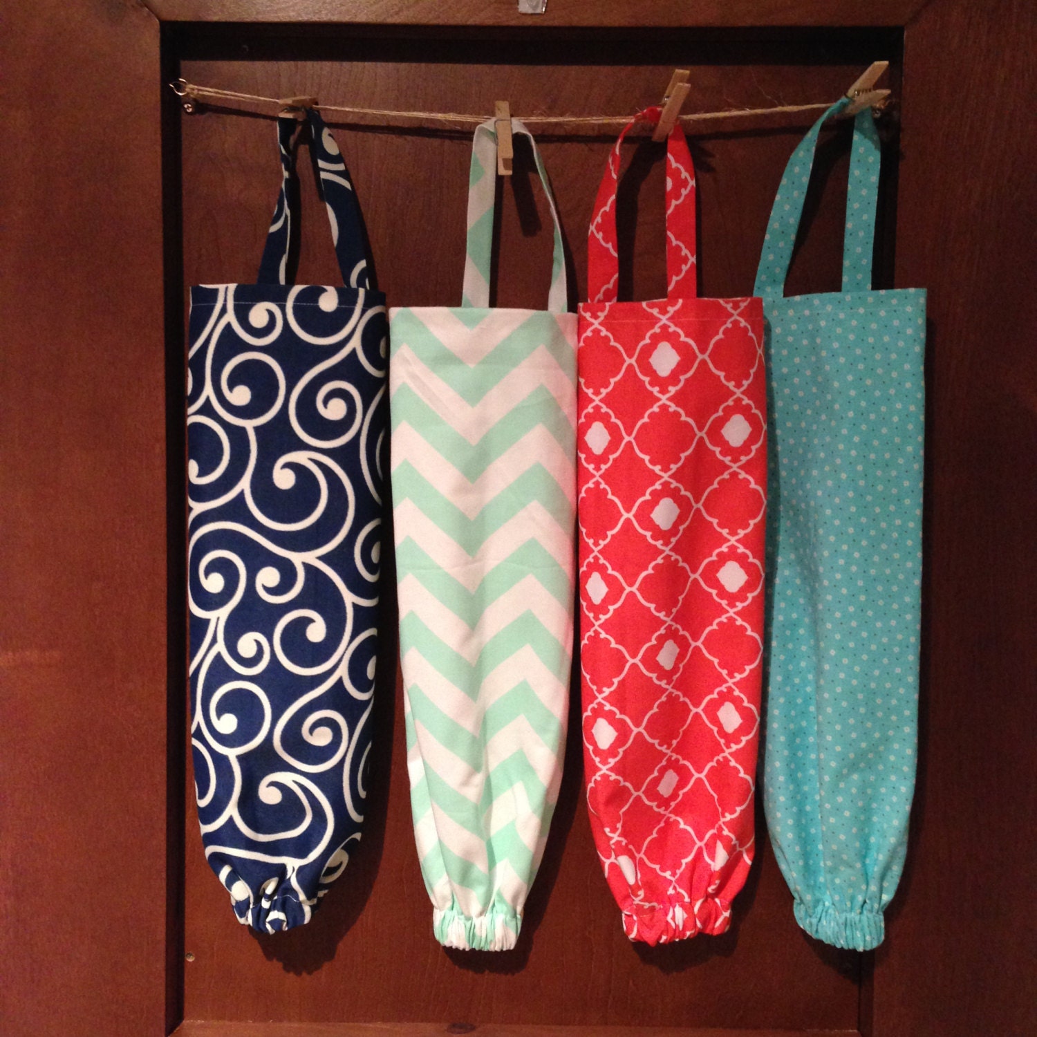 Fabric Plastic Bag Holder Kitchen Organizer Kitchen Etsy