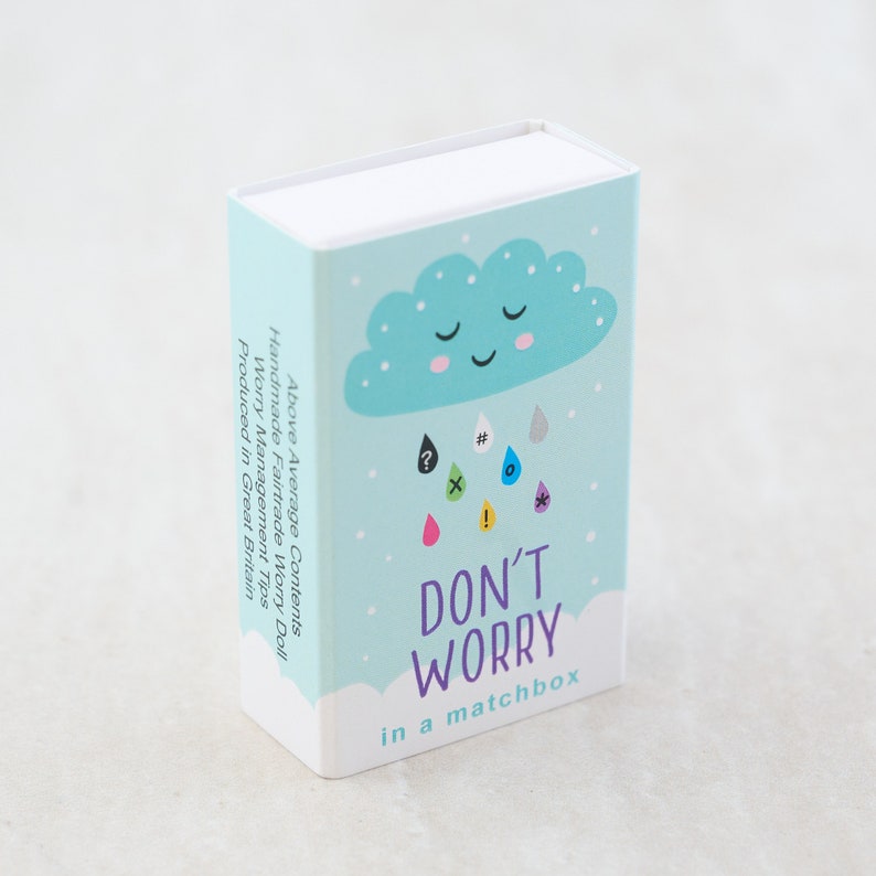 Don't Worry Doll In A Matchbox, Best Friend Gift, Positivity Gift, image 4