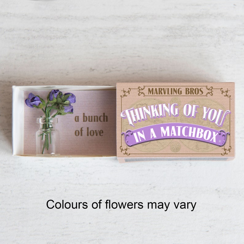 Thinking Of You Gift In A Matchbox, Sympathy Gifts, Sympathy Cards, Condolence Card, Thinking Of You Card, Sorry For Your Loss, Matchbox image 4