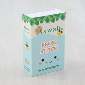 Kawaii Pineapple Cross Stitch Kit In A Matchbox, Modern Cross Stitch, Gift For Her, Pineapple Gift, Best Friend Gift image 5