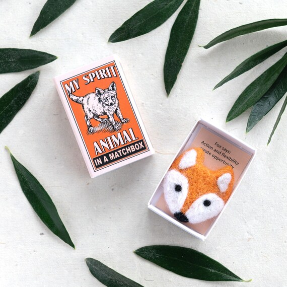 Wool Felt Fox in a Matchbox Wool Felt Fox in a Matchbox