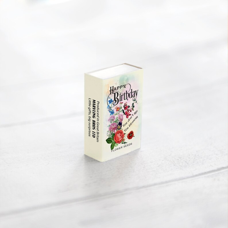 December Birth Flower Gift in A Matchbox Birthday Gifts for Etsy