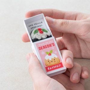 Seasons Eatings Wool Felt Pudding In A Matchbox