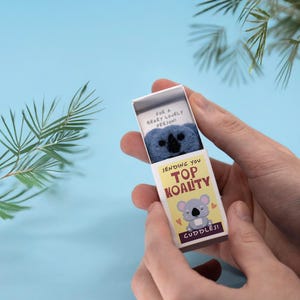 Sending You Top Koality Cuddles, Wool Felt Koala In A Matchbox, Cute Koala Gift, Best Friend Gift Cheer Up Present, Gift For Koala Lovers