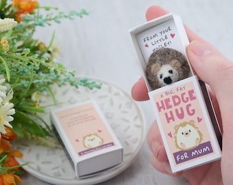 A Hedgehug for Mum Wool Felt Hedgehog In A Matchbox, Mother's Day Gift, Top Mother's Day Gifts, Gift For Mum, Gift For Mum