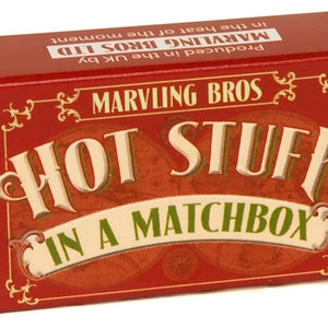 Hot Stuff In A Matchbox, 's werelds heetste chilipoeder, Foodie cadeau, Valentijnsdag cadeau voor hem, cadeau voor vriend afbeelding 3