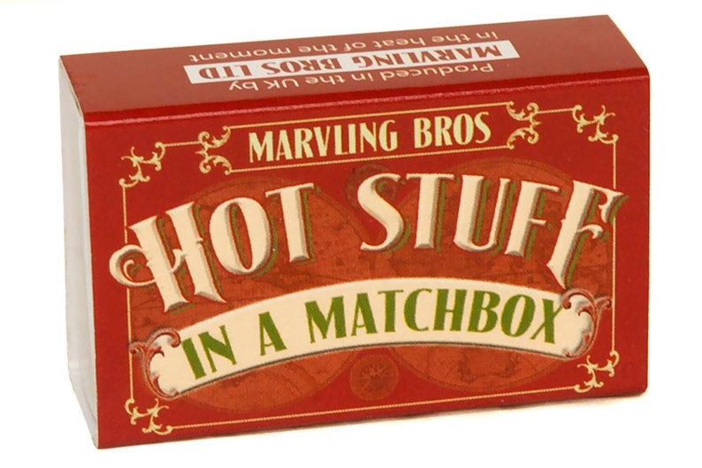 Hot Stuff In A Matchbox, 's werelds heetste chilipoeder, Foodie cadeau, Valentijnsdag cadeau voor hem, cadeau voor vriend afbeelding 3