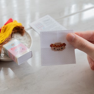 Kawaii Mini  Cross Stitch Kit, Kawaii Cross Stitch Kit, Gifts For Kids, Cute Modern Cross Stitch Kit, Best Friend Gift,
